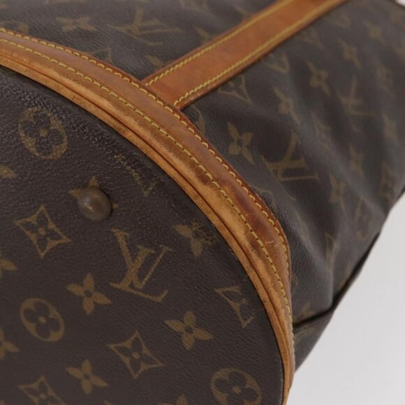 Authentic LOUIS VUITTON Monogram Bucket GM Shoulder Bag M42236 LV - Picture 3 of 16